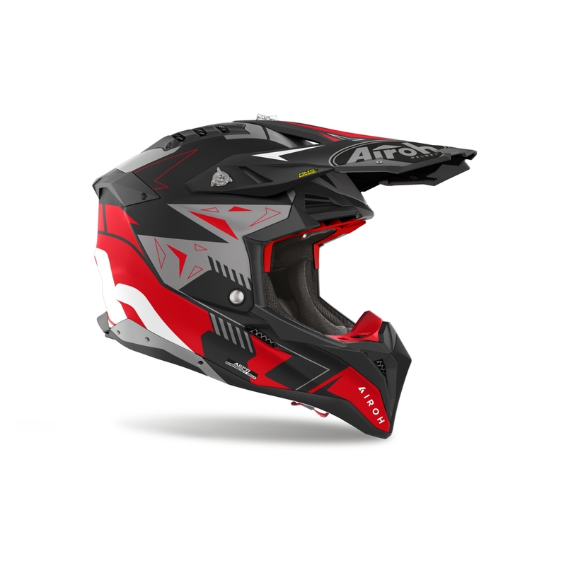 Casco de motocross Airoh Aviator 3 Spin rojo mate
