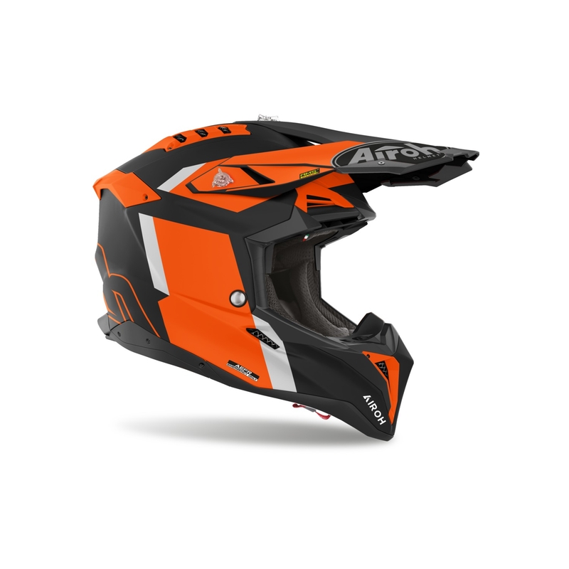 Casco de motocross Airoh Aviator 3 Glory naranja mate