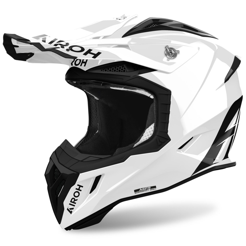 Casco de motocross Airoh Aviator ACE 2 Color blanco brillante