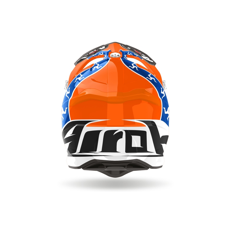 Venta de casco de motocross Airoh Strycker Hazzard naranja liquidación