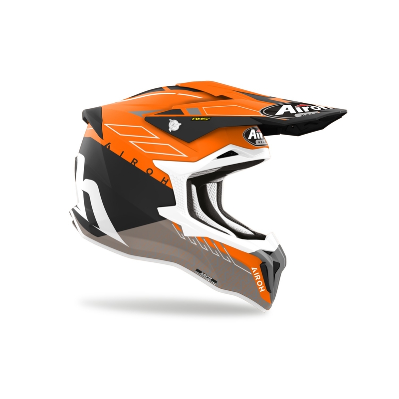 Casco de motocross Airoh Strycker Skin naranja mate liquidación