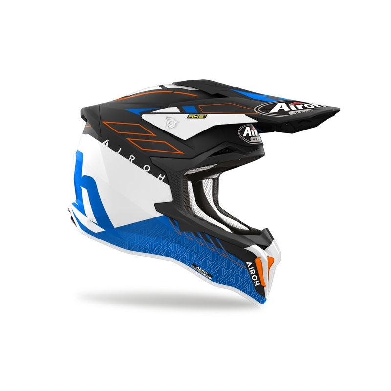 Casco de motocross Airoh Strycker Skin azul mate liquidación