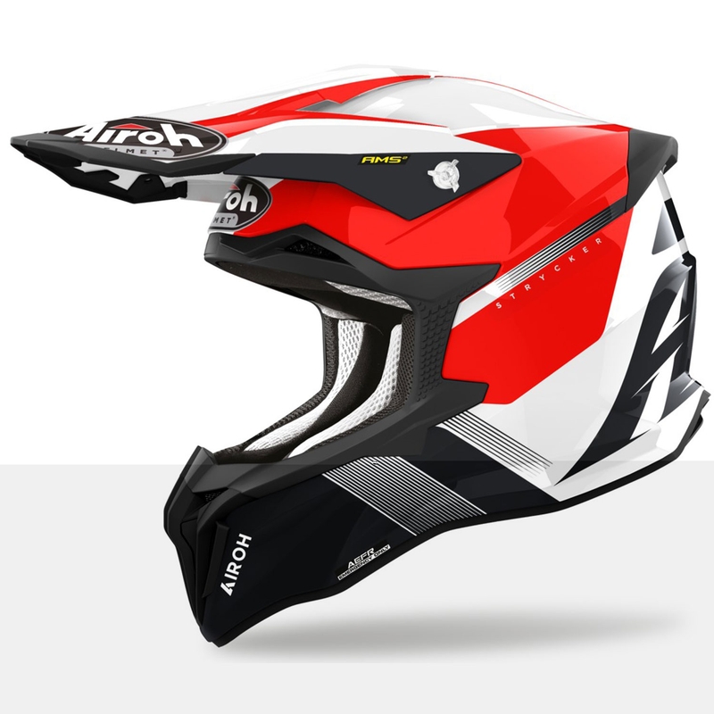 Casco de motocross Airoh Strycker Blazer rojo liquidación