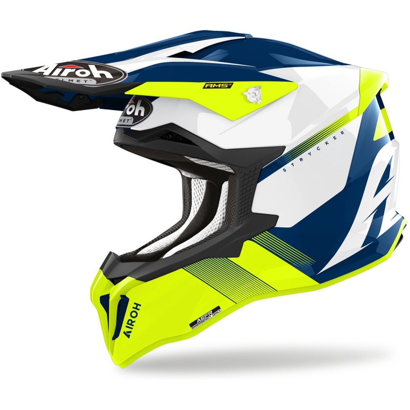 Casco de motocross Airoh Strycker Blazer amarillo liquidación