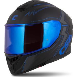 Casco integral de moto Cassida Integral GT 2.1 Flash negro-azul-gris