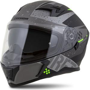 Casco integral de moto Cassida Integral 3.0 DRFT gris-negro-verde mate