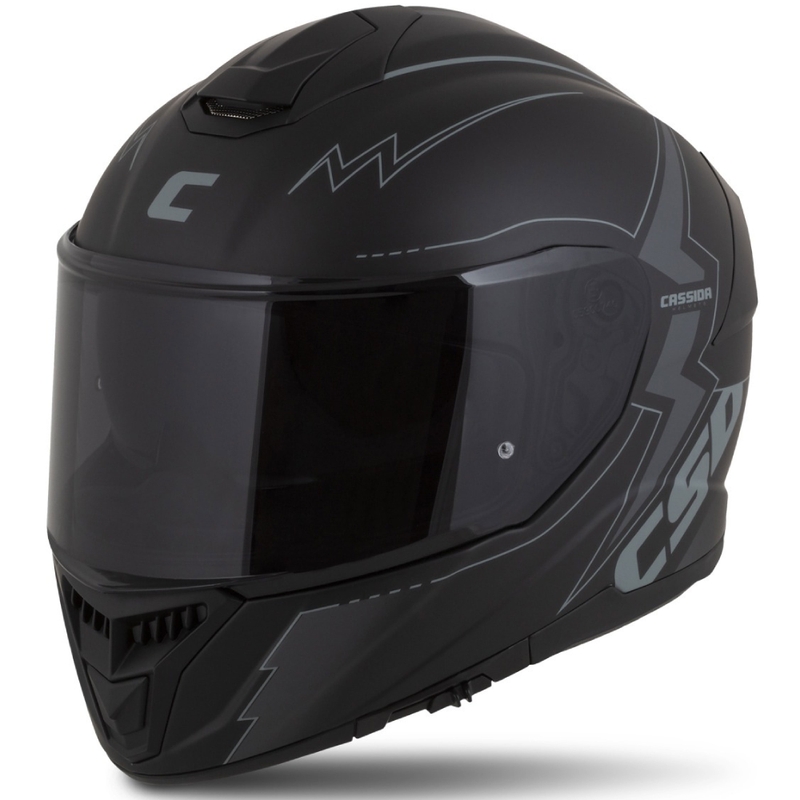 Casco de moto integral Cassida Integral GT 2.1 Flash Negro-Gris