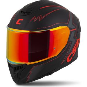Casco de moto Cassida Integral GT 2.1 Flash Negro-Rojo-Gris