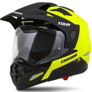 Casco de enduro Cassida Tour 1.1 Dual negro-amarillo fluo