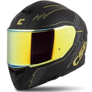 Casco de moto Cassida Integral GT 2.1 Flash negro-oro-gris