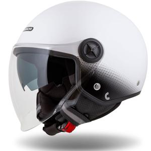 Casco de moto abierto Cassida Handy Plus blanco-negro