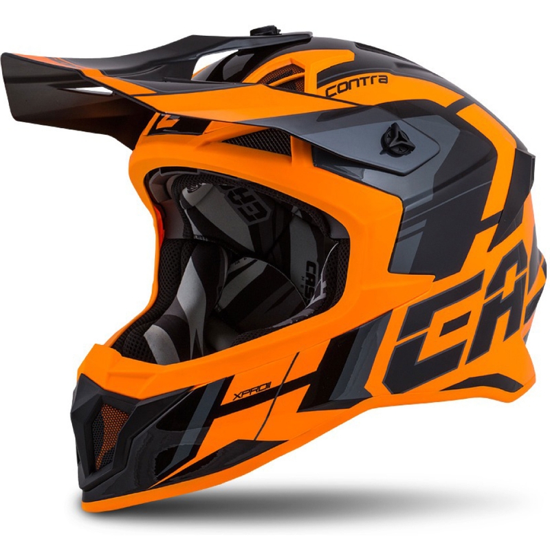 Casco Cassida Cross Pro II Contra Motocross naranja-negro-gris