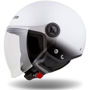 Casco de moto Cassida Handy abierto blanco-negro