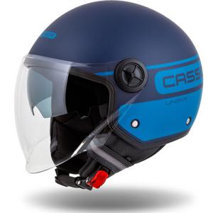 Casco de moto Cassida Handy Plus Linear abierto azul