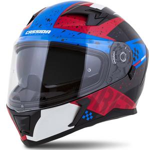 Casco integral de moto Cassida Integral 3.0 DRFT rojo-azul perla