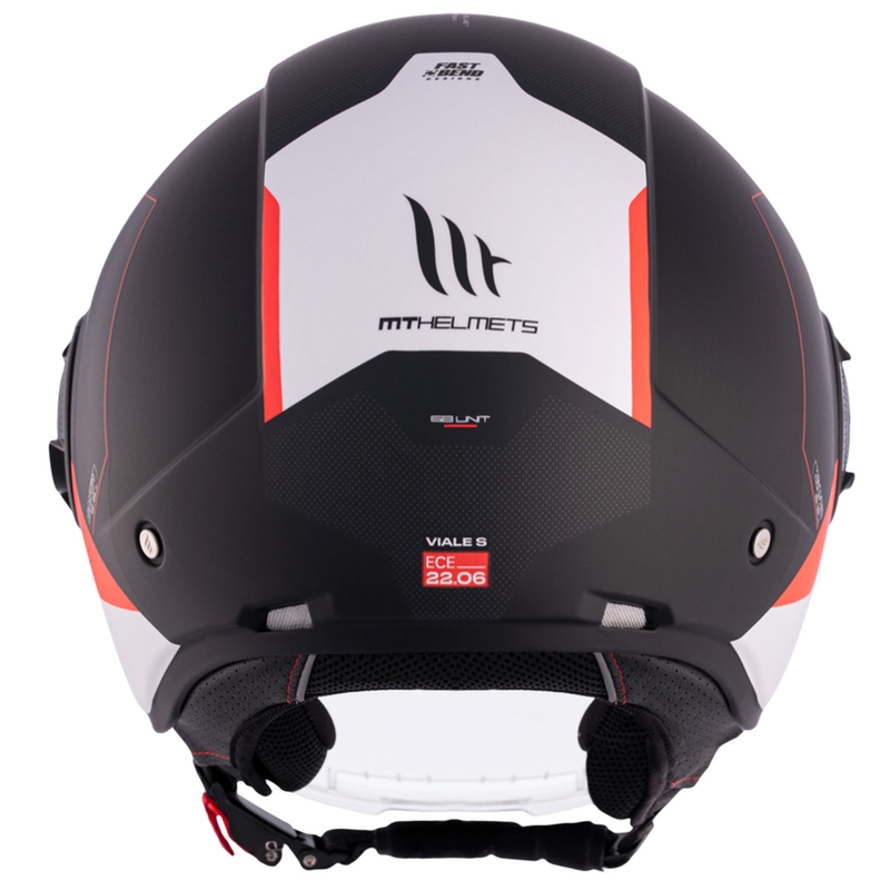 Casco de moto abierto MT Viale SV S 68 Unidades A5 blanco-rojo-negro