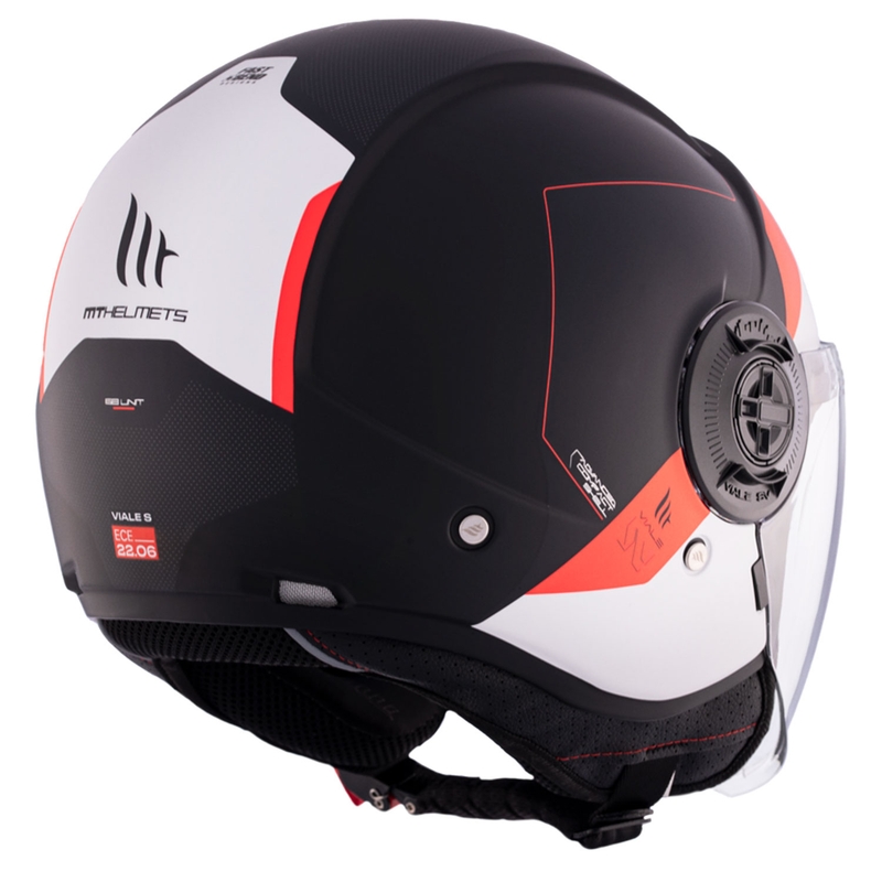 Casco de moto abierto MT Viale SV S 68 Unidades A5 blanco-rojo-negro