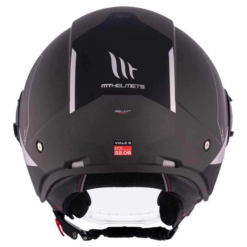 Casco de moto abierto MT Viale SV S 68 Unit D2 negro-gris liquidación