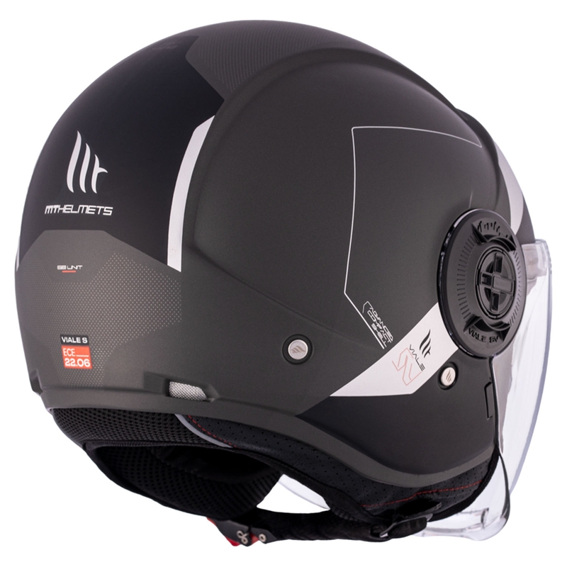 Casco de moto abierto MT Viale SV S 68 Unit D2 negro-gris liquidación