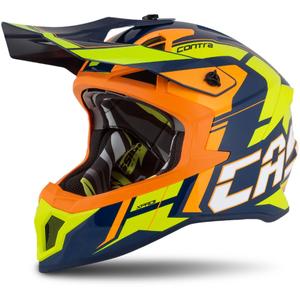 Casco de motocross Cassida Cross Pro 2 Contra fluo amarillo-naranja-azul