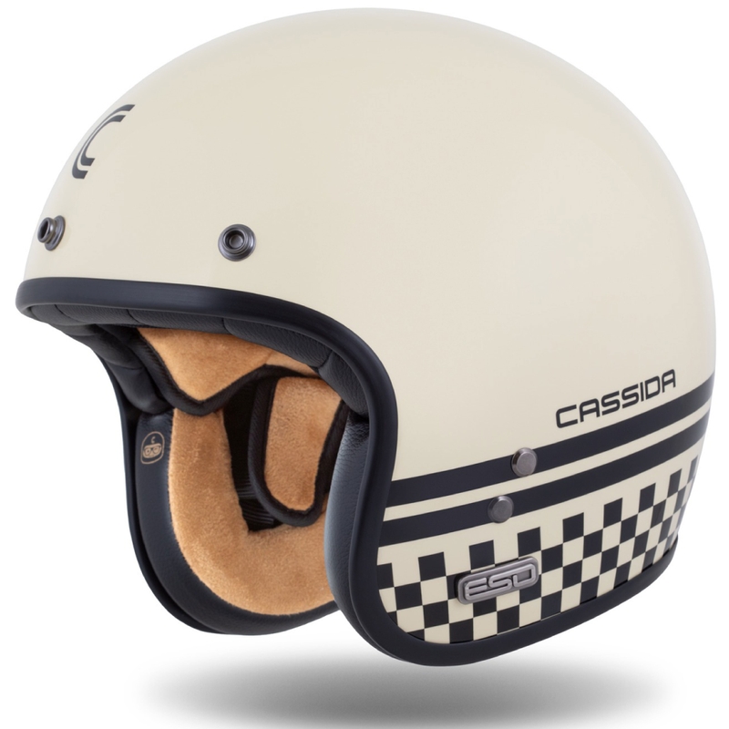 Casco abierto Cassida Eso Forty Nine crema-negro