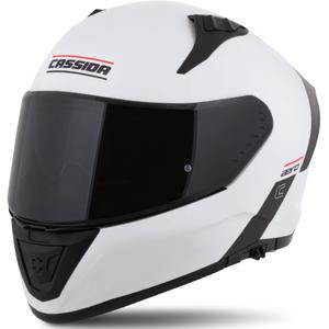 Casco integral de moto Cassida Aero blanco-negro mate