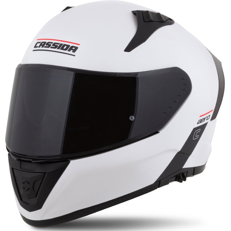 Casco integral de moto Cassida Aero blanco-negro mate