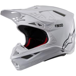 Casco de motocross Alpinestars Supertech S-M10 Solid White