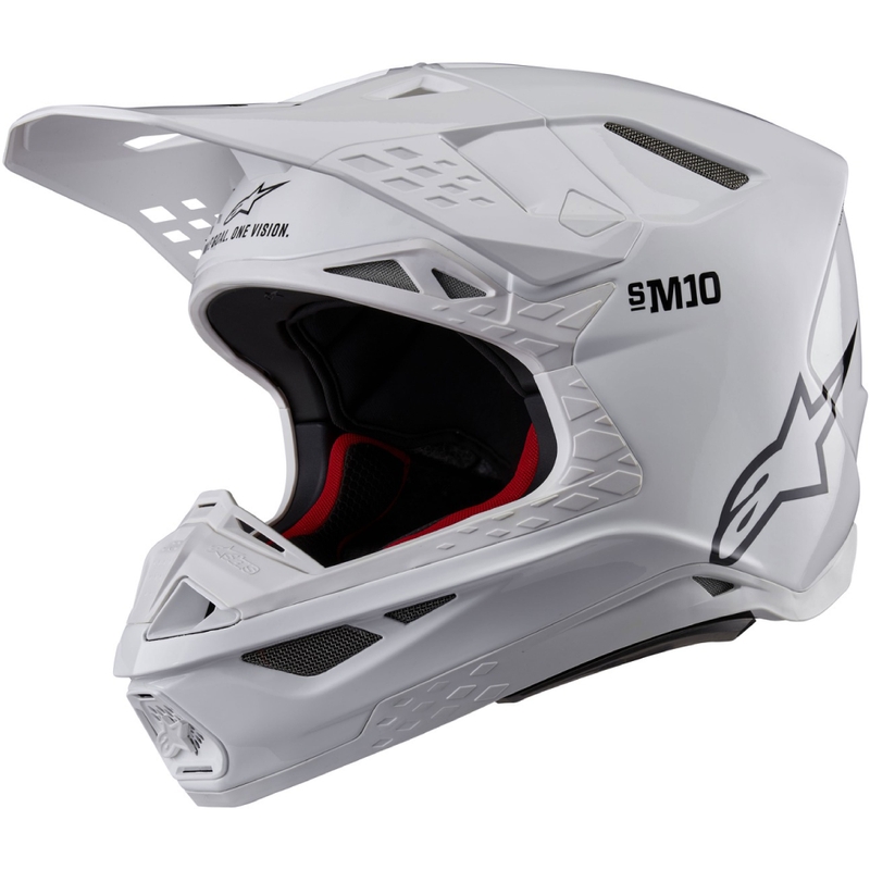 Casco de motocross Alpinestars Supertech S-M10 Solid White