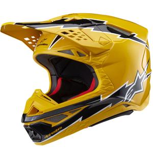 Casco Motocross Alpinestars Supertech S-M10 Ampress Negro y Amarillo