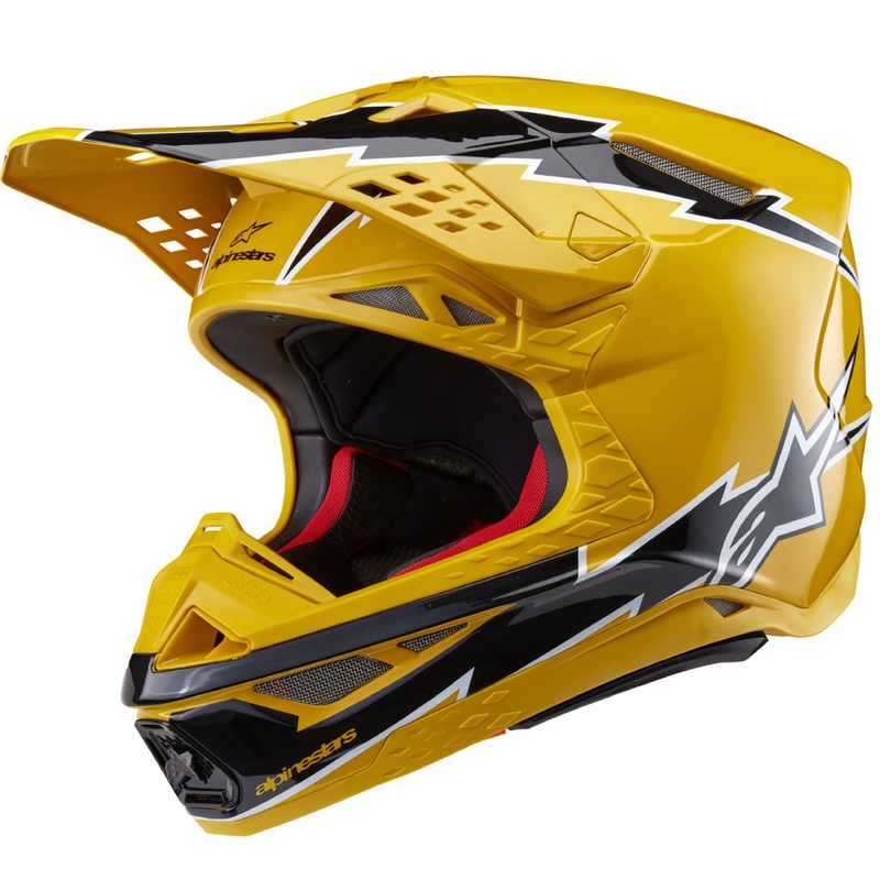 Casco Motocross Alpinestars Supertech S-M10 Ampress Negro y Amarillo
