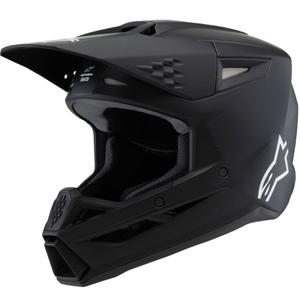 Casco de motocross infantil Alpinestars S-M3 SOLID negro mate 2025