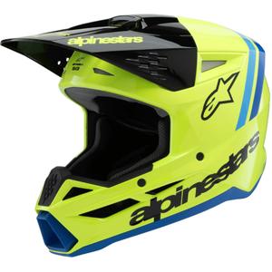 Casco de motocross infantil Alpinestars S-M3 RADIUM amarillo flúo-negro-azul 2025