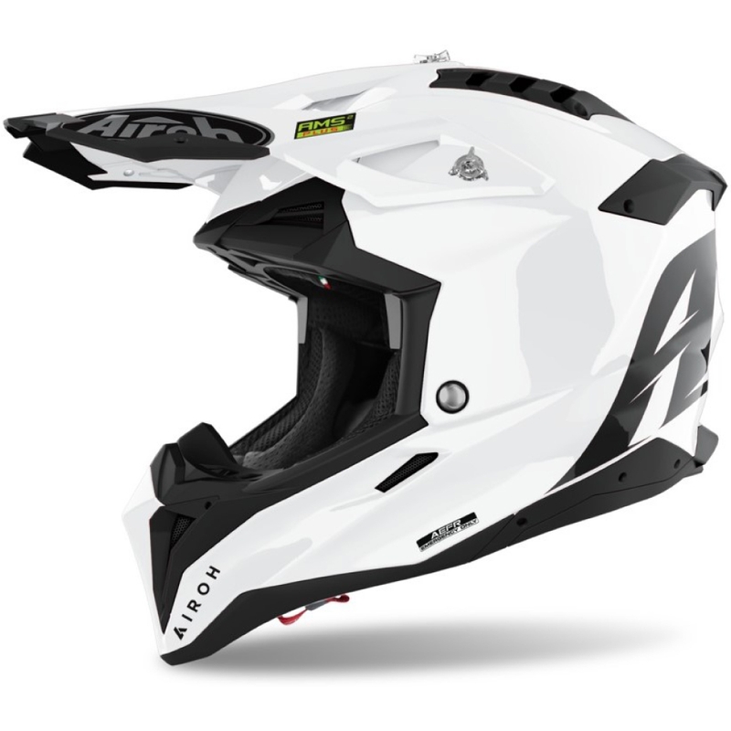 Casco de motocross Airoh Aviator 3.0 Color blanco brillante