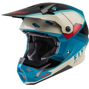 Casco motocross FLY Racing Formula CP negro-gris-turquesa