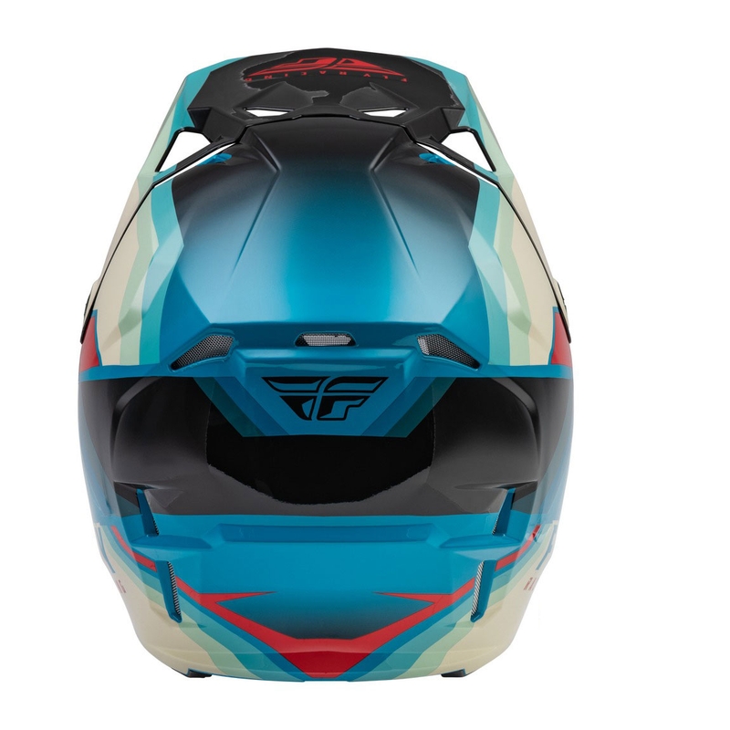 Casco motocross FLY Racing Formula CP negro-gris-turquesa