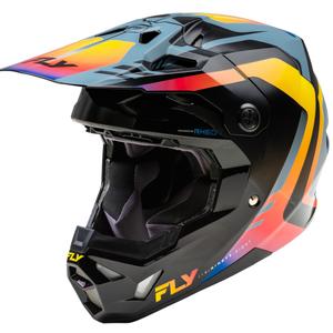 Casco motocross FLY Racing Formula CP negro-gris-arcoiris