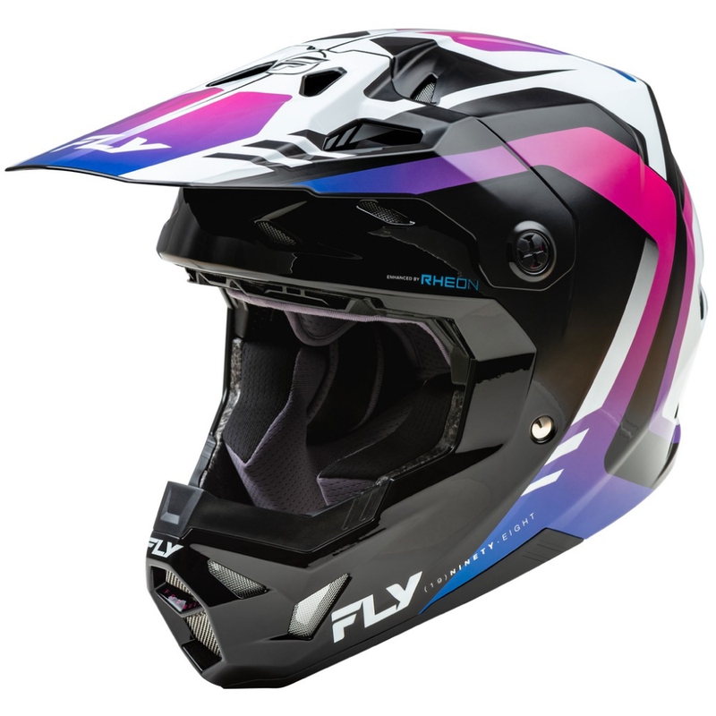 Casco motocross FLY Racing Formula CP blanco-negro-morado