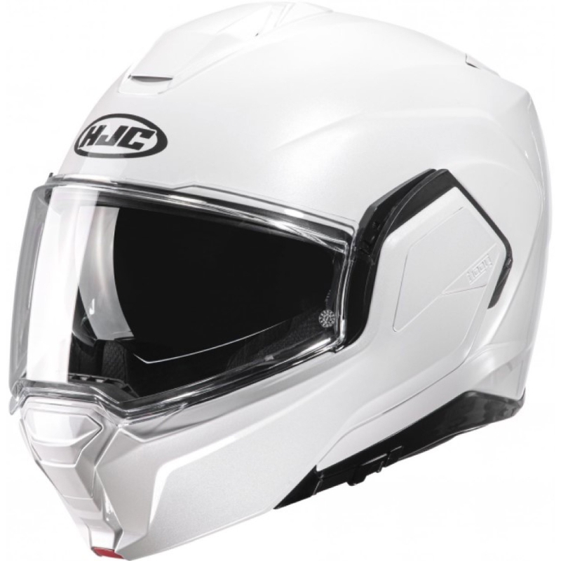 Casco de moto abatible HJC I100 Solid blanco perla