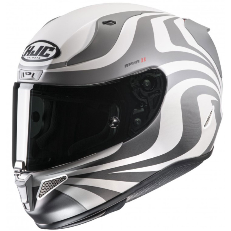 Casco integral de moto HJC RPHA 11 Eldon MC10SF blanco-gris