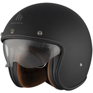 Casco de moto abierto MT Le Mans 2 SV S SOLID A1 negro mate