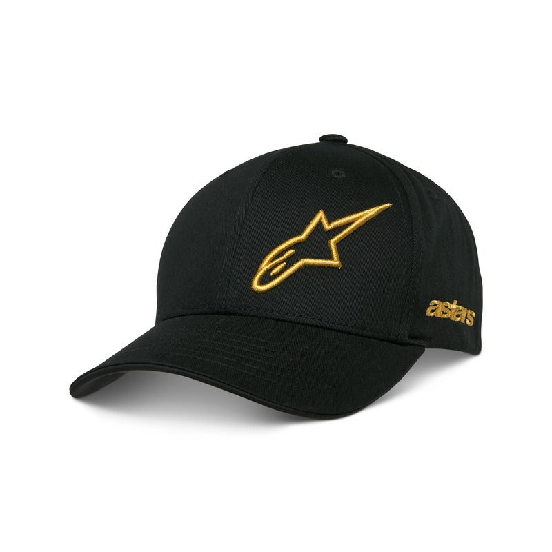 Gorra snapback Sessionized de Alpinestars en color negro y dorado