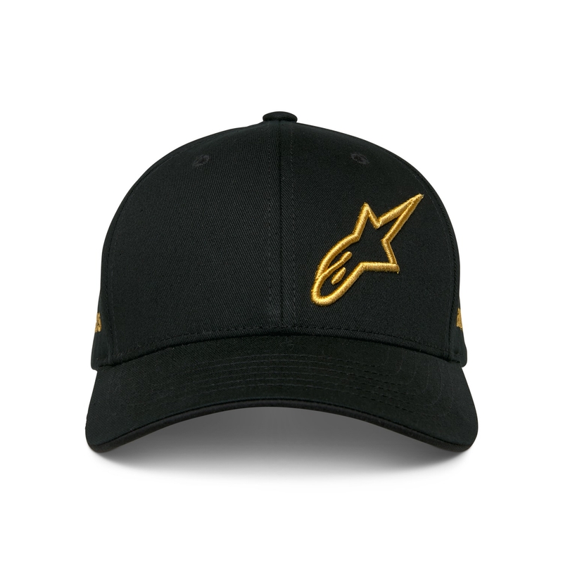Gorra snapback Sessionized de Alpinestars en color negro y dorado