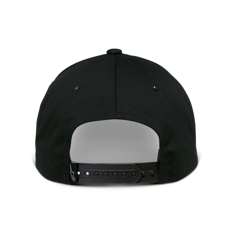 Gorra snapback Sessionized de Alpinestars en color negro y dorado