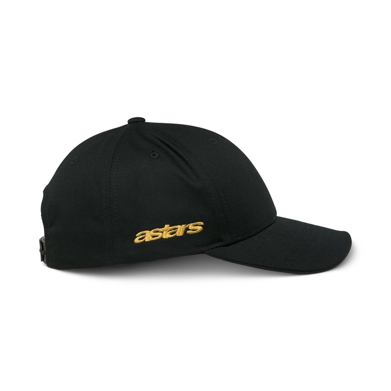 Gorra snapback Sessionized de Alpinestars en color negro y dorado