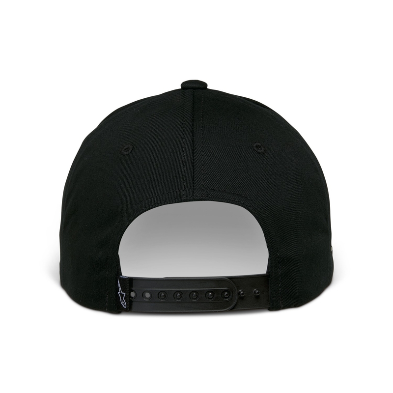 Gorra snapback Sessionized de Alpinestars en blanco, negro y rojo