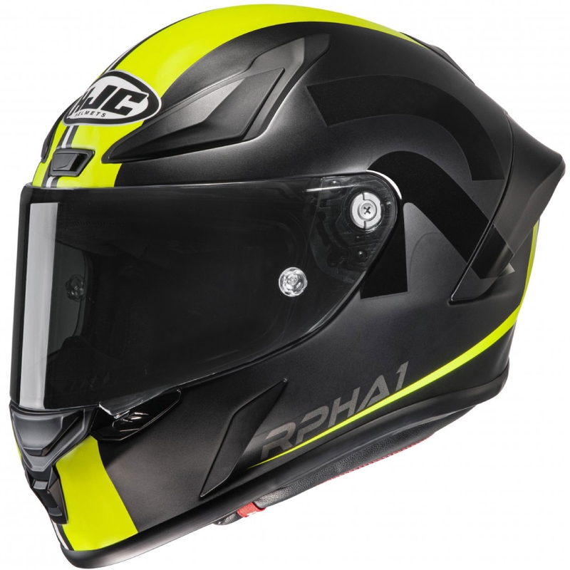Casco integral de moto HJC RPHA 1 Senin MC3HSF negro-amarillo fluo