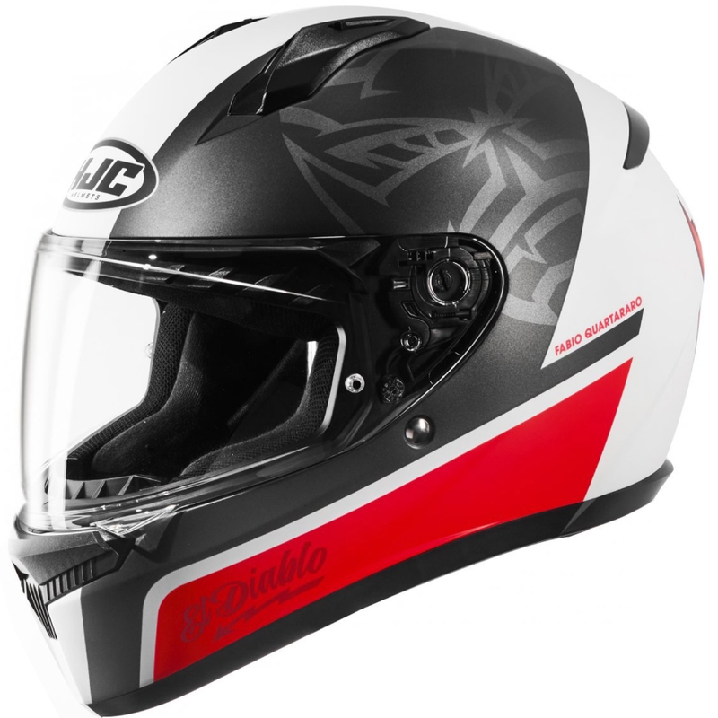 Casco integral de moto HJC C10 Fabio Quartararo 20 MC1SF negro-blanco-rojo