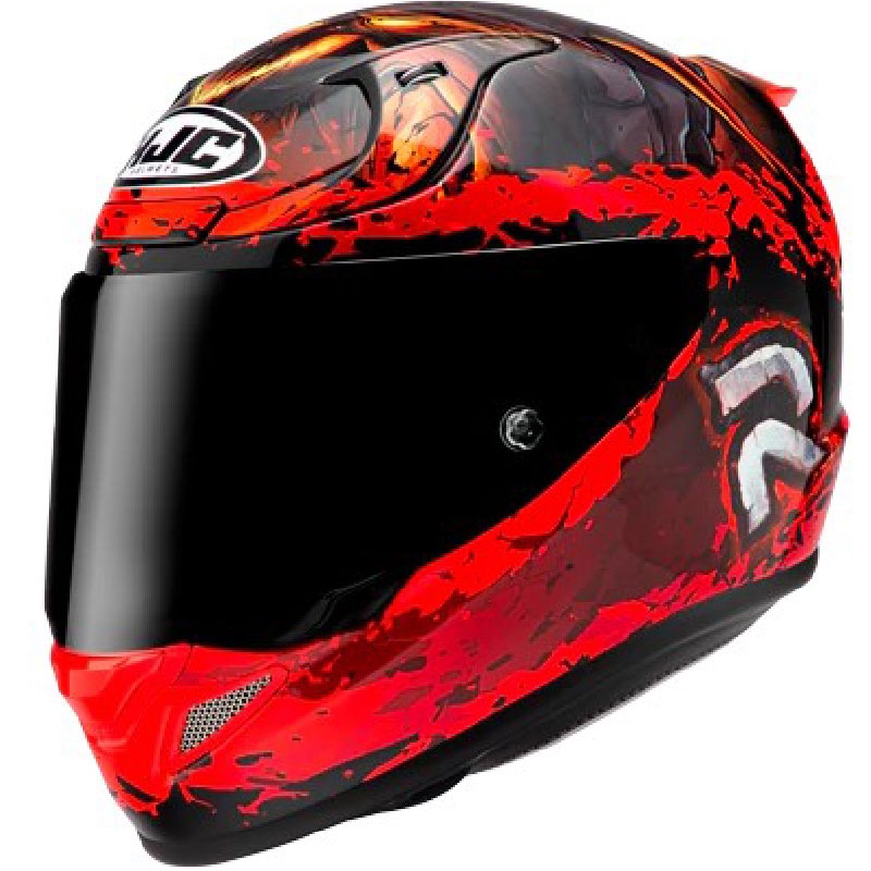 Casco integral HJC RPHA 12 Diablo Blizzard rojo liquidación