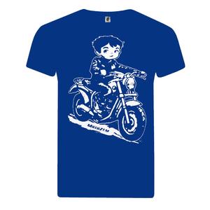 Camiseta niño MotoZem - Biker azul